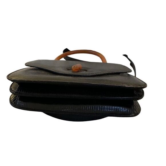 Gucci Top Handle black lizard print Bag - Picture 4 of 16